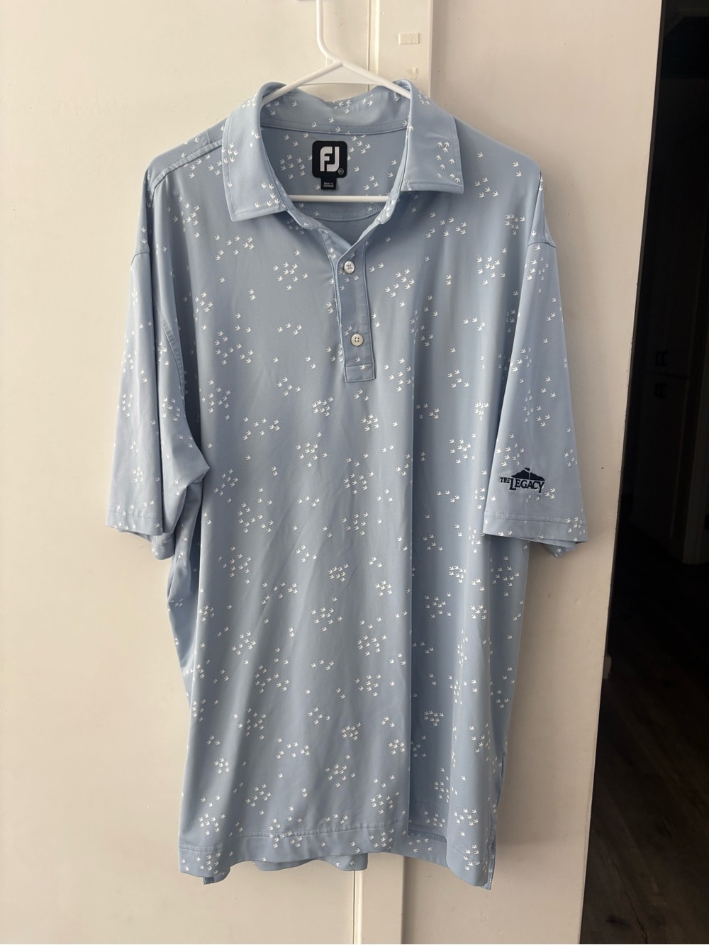 FootJoy Men’s Light Blue Printed Golf Polo
